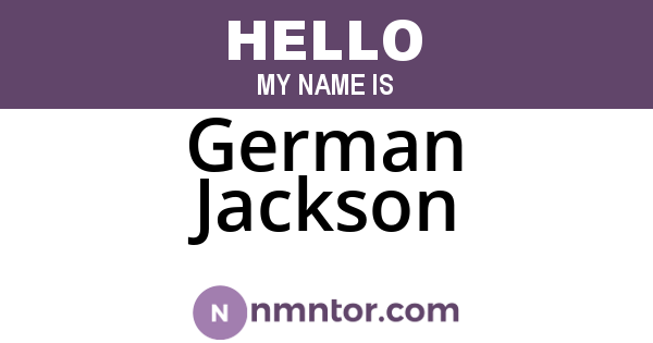 German Jackson