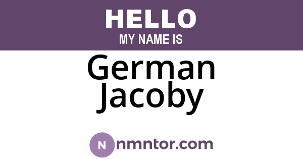 German Jacoby