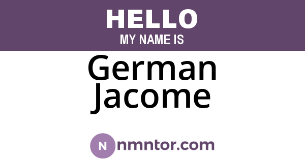 German Jacome