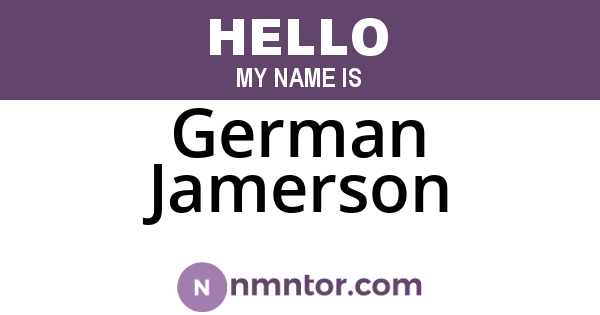 German Jamerson