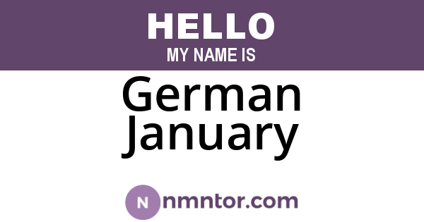 German January