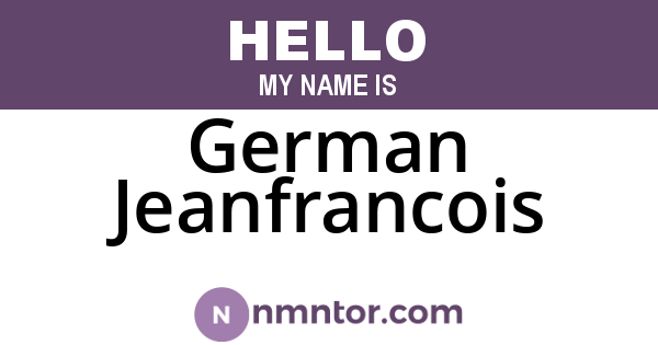 German Jeanfrancois