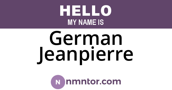 German Jeanpierre