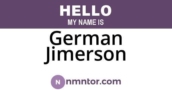 German Jimerson