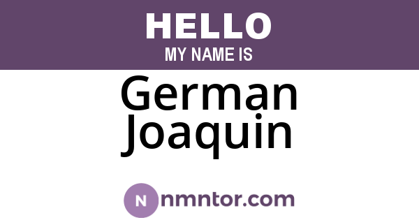 German Joaquin