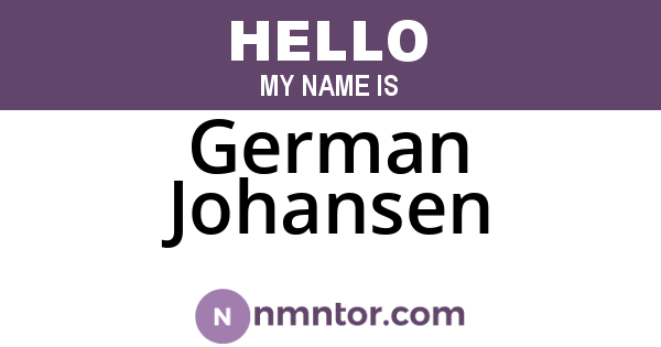 German Johansen