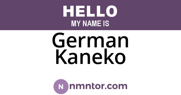German Kaneko