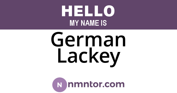 German Lackey