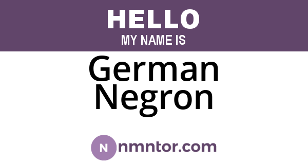 German Negron