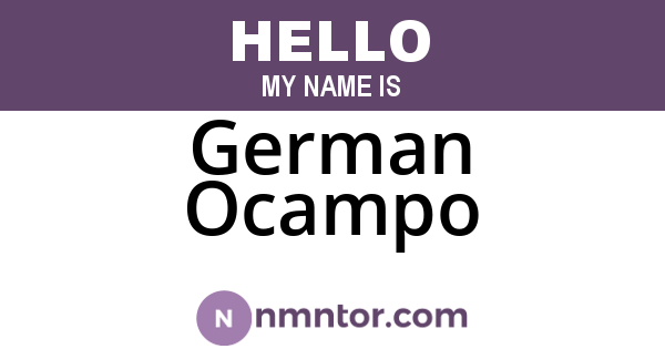 German Ocampo