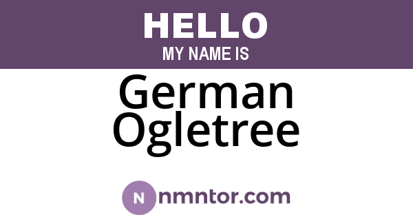 German Ogletree