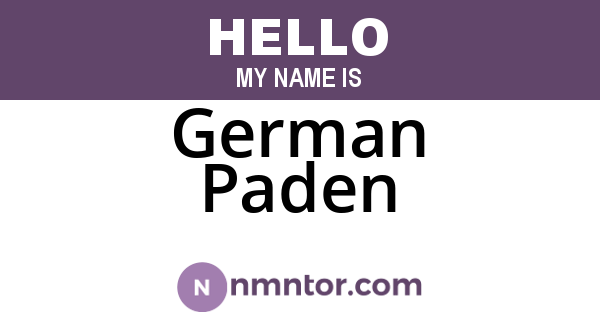 German Paden