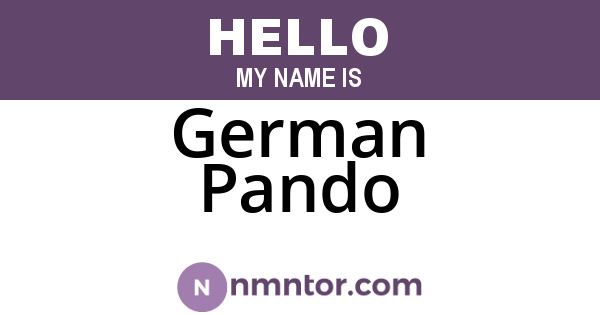 German Pando