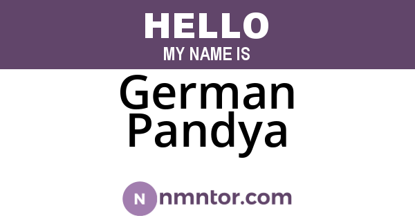 German Pandya