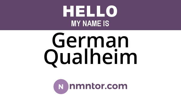 German Qualheim