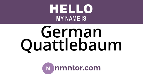 German Quattlebaum