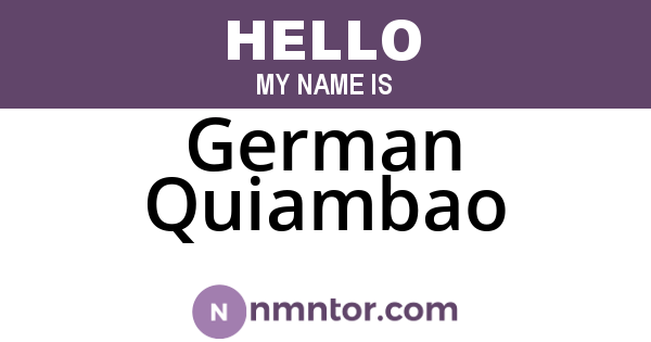 German Quiambao