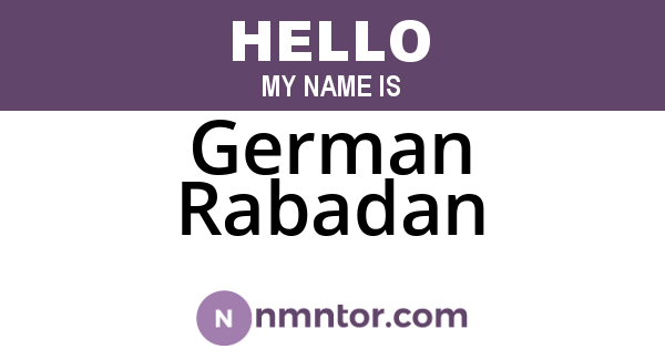 German Rabadan