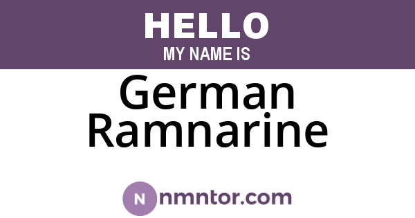 German Ramnarine
