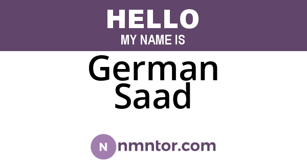 German Saad