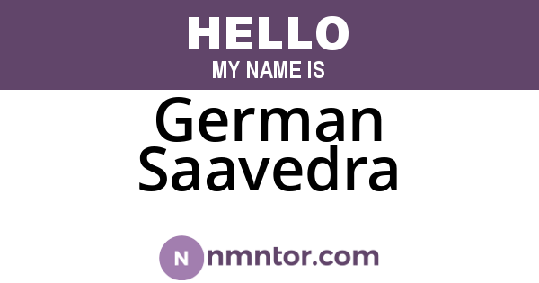 German Saavedra