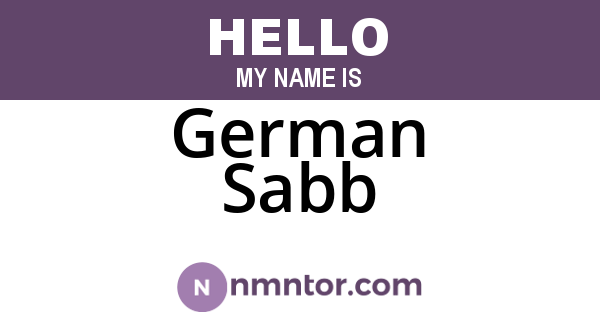 German Sabb