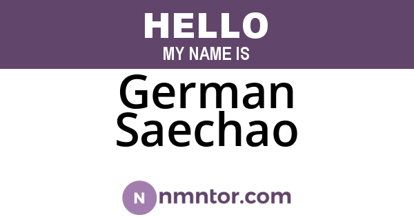 German Saechao