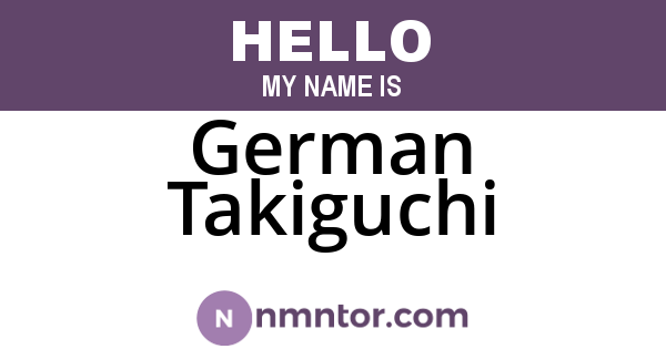 German Takiguchi