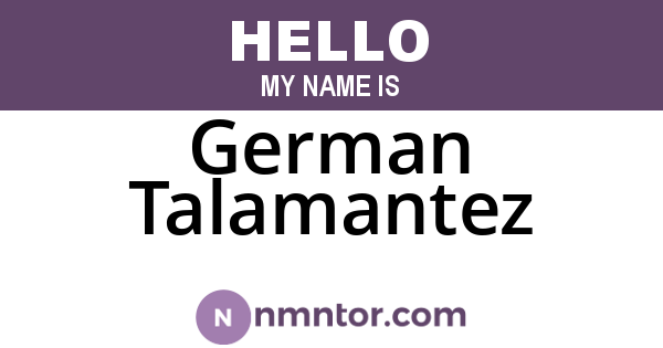 German Talamantez
