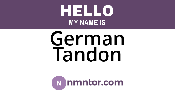German Tandon