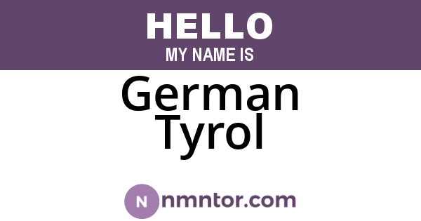 German Tyrol