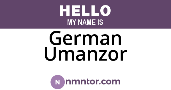 German Umanzor