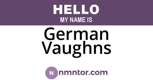 German Vaughns