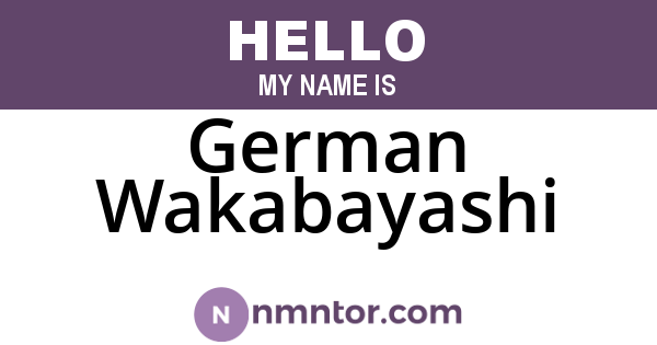German Wakabayashi