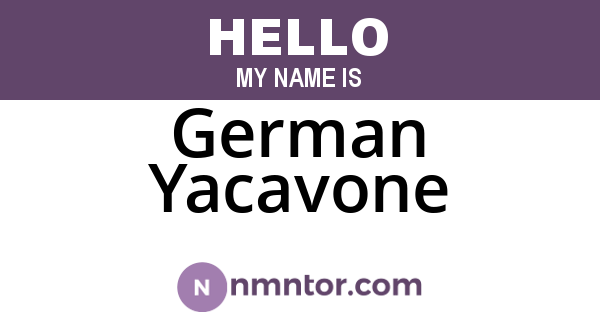 German Yacavone