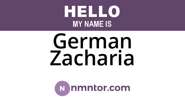 German Zacharia
