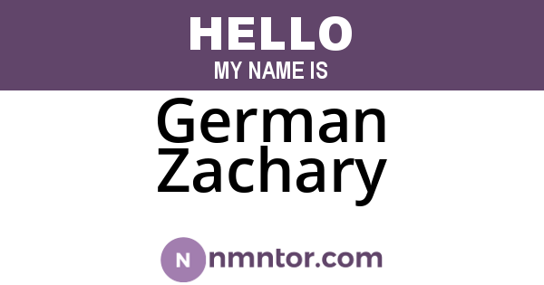 German Zachary