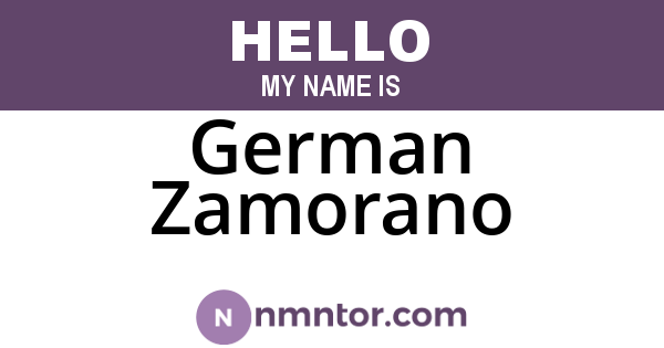 German Zamorano
