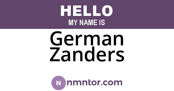 German Zanders