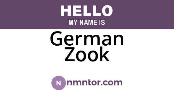 German Zook