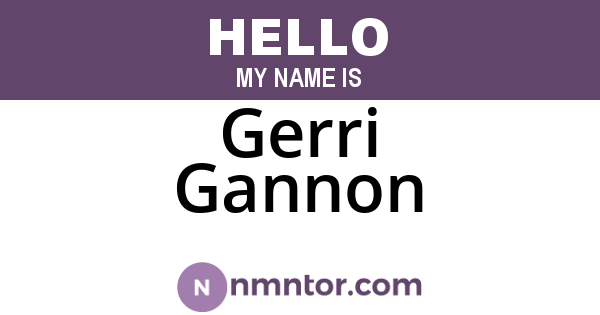 Gerri Gannon