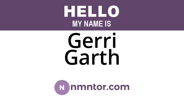 Gerri Garth