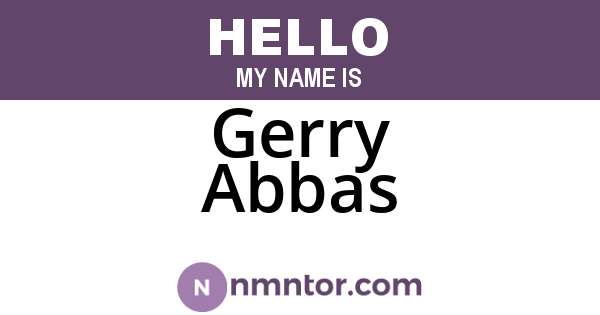 Gerry Abbas