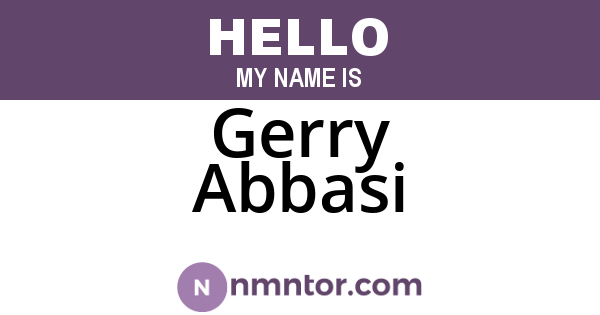 Gerry Abbasi