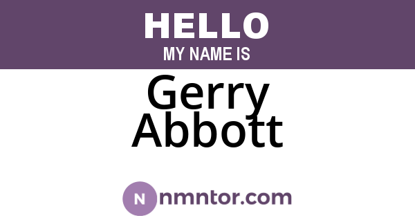 Gerry Abbott