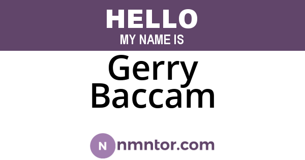 Gerry Baccam