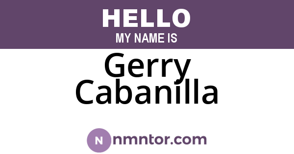 Gerry Cabanilla