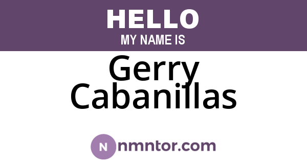 Gerry Cabanillas