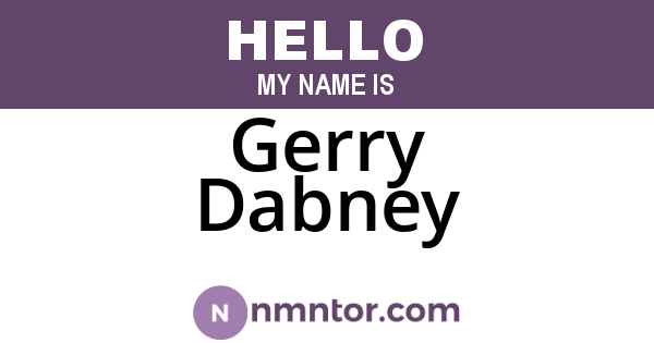 Gerry Dabney