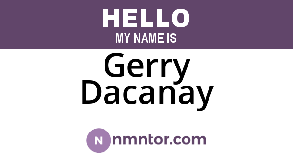 Gerry Dacanay